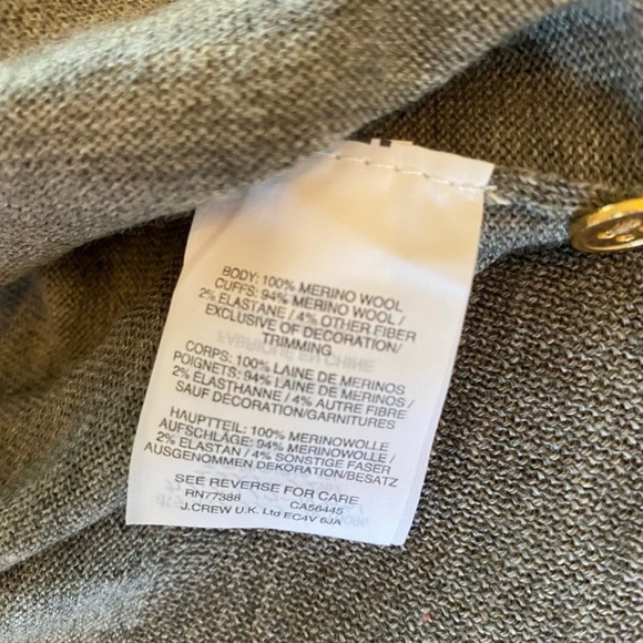 J Crew 100% Merino Wool Lightweight Cardigan bird embroidery size women’s XS - Picture 5 of 5